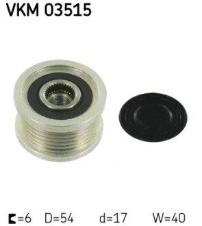 Шків генератора OPEL ASTRA J 1,4-1,6 SKF VKM03515 (фото 1)