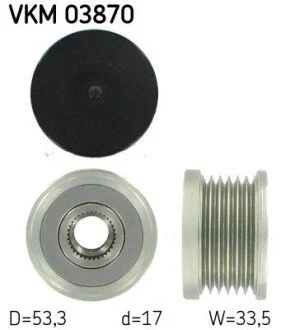Шків генератора SKF VKM03870 (фото 1)