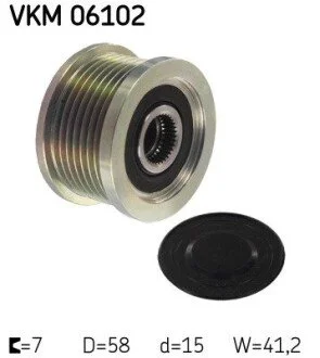 Шків генератора TOYOTA HiAce/HiLux/Prado "D4-D "05>> SKF VKM 06102 (фото 1)