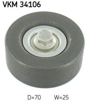 Паразитний / ведучий ролик, поліклиновий ремінь SKF VKM34106