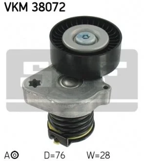 Натягувач ременя MERCEDES C(203/204)/CLK(209)/E(211)/SLK(R171)/Sprinter "1,6/1,8L "02>> SKF VKM 38072
