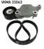 Поликлиновой ременный комплект SKF VKMA33043 (фото 1)