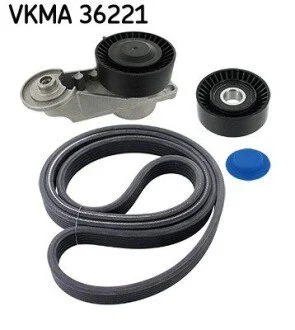 Комплект поликлинових ременів (з роликами) VOLVO S80 I, XC90 I 2.4D 08.01-12.14 SKF VKMA36221