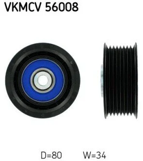 Паразитний / ведучий ролик, поліклиновий ремінь SKF VKMCV 56008 (фото 1)