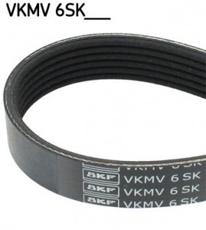 Ремінь поліклиновий elast. SKODA/VW SKF VKMV6SK989 (фото 1)