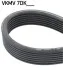 PASEK KLINOWY BMW 5(F10),5 GRAN TURISMO(F07),5 TOURING(F11)09-16 SKF VKMV7DK1697 (фото 2)
