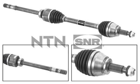 Привідний вал передн Прав 1025мм RENAULT GRAND SCENIC IV, SCENIC IV 1.5D-1.7D 09.16-03.23 SNR NTN DK55254