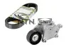 Комплект поликлинових ременів (з роликами) CITROEN BERLINGO/MINIVAN, FORD B-MAX, C-MAX II, FIESTA VI, FIESTA VII, FOCUS III, FOCUS III/HATCHBACK, FOCUS III/KOMBI, GRAND C-MAX 1.0-1.6D 08.07- SNR NTN KA85208 (фото 1)