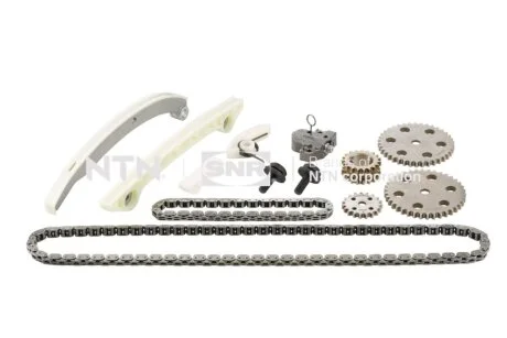 Комплект ГРМ (ланцюг + шестерня) VOLVO C30, FORD C-MAX, FIESTA V, FOCUS C-MAX, FOCUS II, GALAXY II, GALAXY MK II, MAVERICK, MONDEO III, MONDEO IV, S-MAX, MAZDA 5 1.6-2.3 10.00- SNR NTN KDC45203 (фото 1)