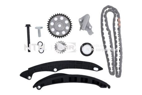 Комплект ГРМ (ланцюг + шестерня) AUDI A1, A3, SEAT ALHAMBRA, IBIZA IV SC, VW BEETLE, CC B7, EOS, GOLF PLUS, GOLF PLUS V, GOLF V, GOLF VI, JETTA III, JETTA IV, PASSAT B6 1.4-2.0D 10.03-05.22 SNR NTN KDC45711 (фото 1)