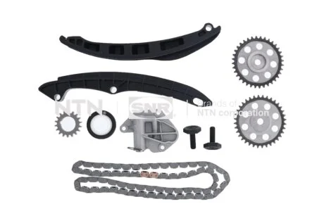 Комплект ГРМ (ланцюг + шестерня) SEAT CORDOBA, IBIZA III, IBIZA IV, IBIZA IV SC, IBIZA IV ST, IBIZA IV/HATCHBACK, SKODA FABIA II, RAPID, ROOMSTER, ROOMSTER PRAKTIK, VW POLO, POLO V 1.2 05.06-06.15 SNR NTN KDC45720 (фото 1)