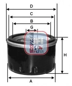 Фiльтр масляний SOFIMA S3401R