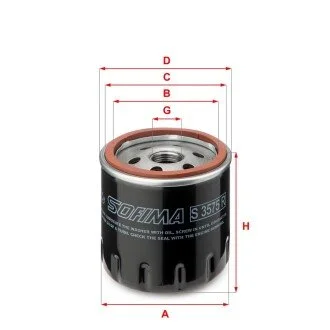 Фильтр масляный SEAT/SKODA/VW "1,0-1,4 "14>> SOFIMA S3575R