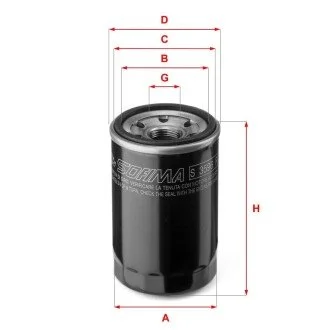 Фильтр масляный SOFIMA S 3596 R
