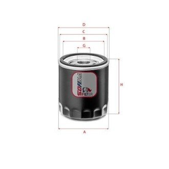 Фільтр оливи SOFIMA S 3786 R