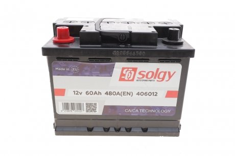 Стартерна батарея (акумулятор) SOLGY 406012