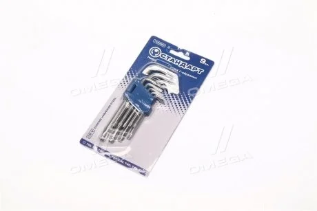 Набір ключів TORX з отвором Г-образних 9ед. (в-во СТАНДАРТ) Стандарт TKS0901