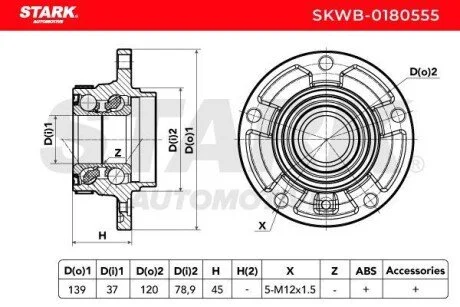 Підшипник ступиці (Німеччина) Stark SKWB-0180555