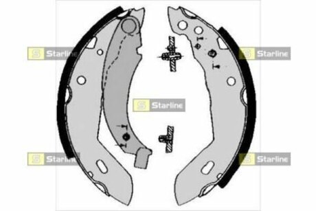 Тормозные колодки барабанные STARLINE BC 04480