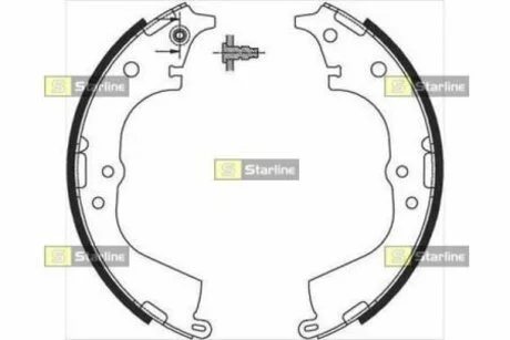 Тормозные колодки барабанные STARLINE BC 07225