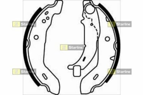 Тормозные колодки барабанные STARLINE BC 07480