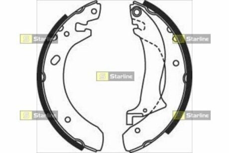 Тормозные колодки барабанные STARLINE BC 07510 (фото 1)