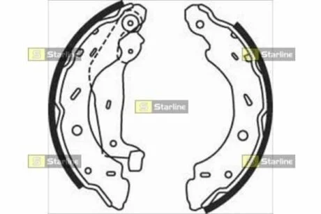 Тормозные колодки барабанные STARLINE BC 07750