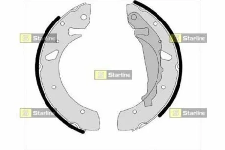 Тормозные колодки барабанные STARLINE BC 07850