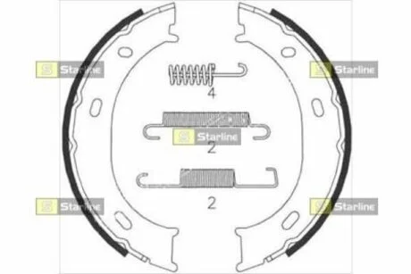 Тормозные колодки барабанные STARLINE BC 07959