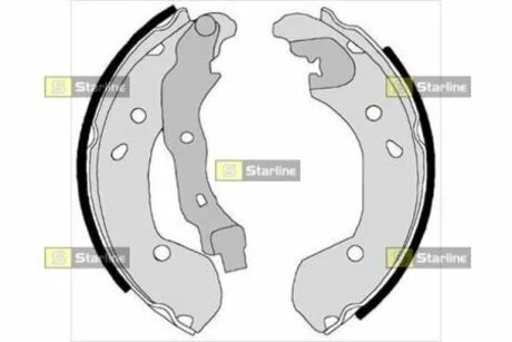 Тормозные колодки барабанные STARLINE BC 08180