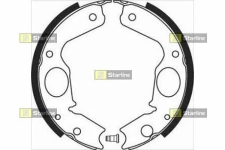Тормозные колодки барабанные STARLINE BC 08350