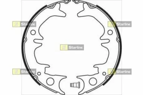 Гальмівні колодки барабанні STARLINE BC 08380