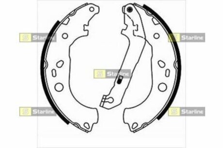 Тормозные колодки барабанные STARLINE BC 08600 (фото 1)