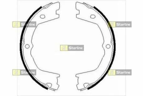 Тормозные колодки барабанные STARLINE BC 09080