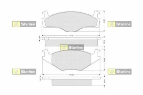Гальмівні колодки дискові STARLINE BD S027