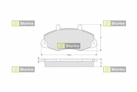 Тормозные колодки дисковые STARLINE BD S039