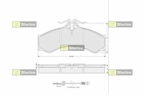 Гальмівні колодки дискові STARLINE BD S061