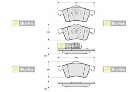 Гальмівні колодки дискові STARLINE BD S076