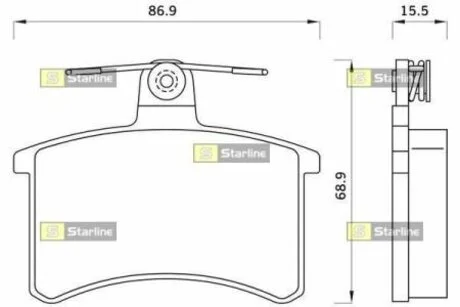 Тормозные колодки дисковые STARLINE BD S078