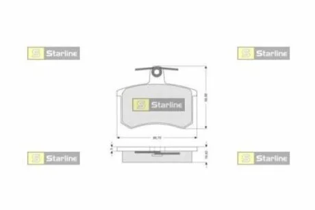 Тормозные колодки дисковые STARLINE BD S080