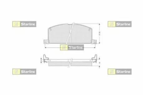 Тормозные колодки дисковые STARLINE BD S090