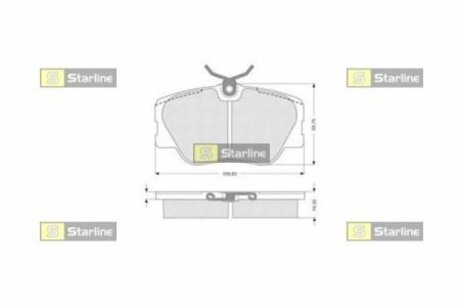 Тормозные колодки дисковые STARLINE BD S104 (фото 1)