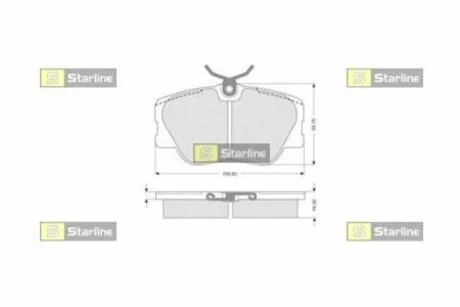 Тормозные колодки дисковые STARLINE BD S104