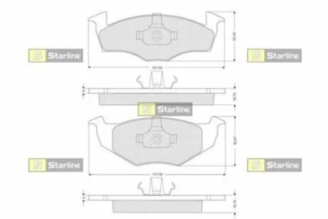 Тормозные колодки дисковые STARLINE BD S118