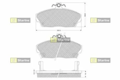 Тормозные колодки дисковые STARLINE BD S124