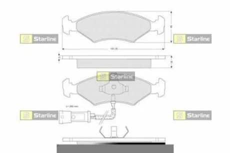Тормозные колодки дисковые STARLINE BD S141