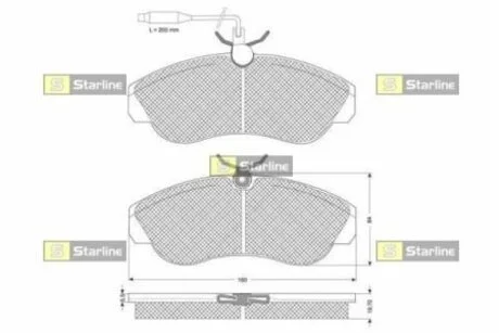 Тормозные колодки дисковые STARLINE BD S143