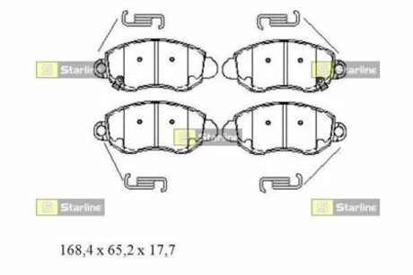 Тормозные колодки дисковые STARLINE BD S152