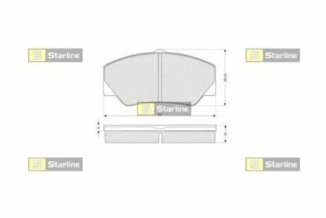 Гальмівні колодки дискові STARLINE BD S154 (фото 1)
