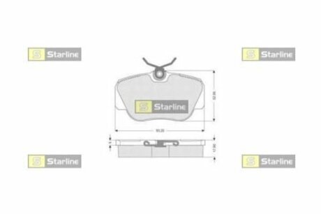 Гальмівні колодки дискові STARLINE BD S155 (фото 1)